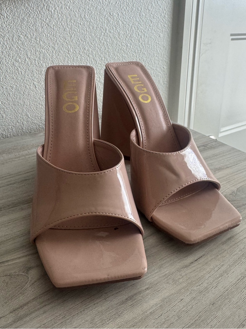 EGO Nude Pink Triangle Heels